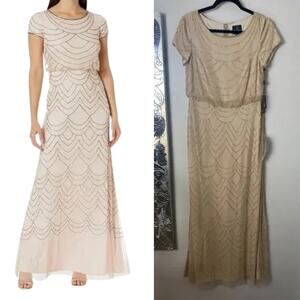 NWT ADRIANNA PAPELL DRESS GOWN 8P BRIDESMAID EVENING FORMAL WEDDING GUEST